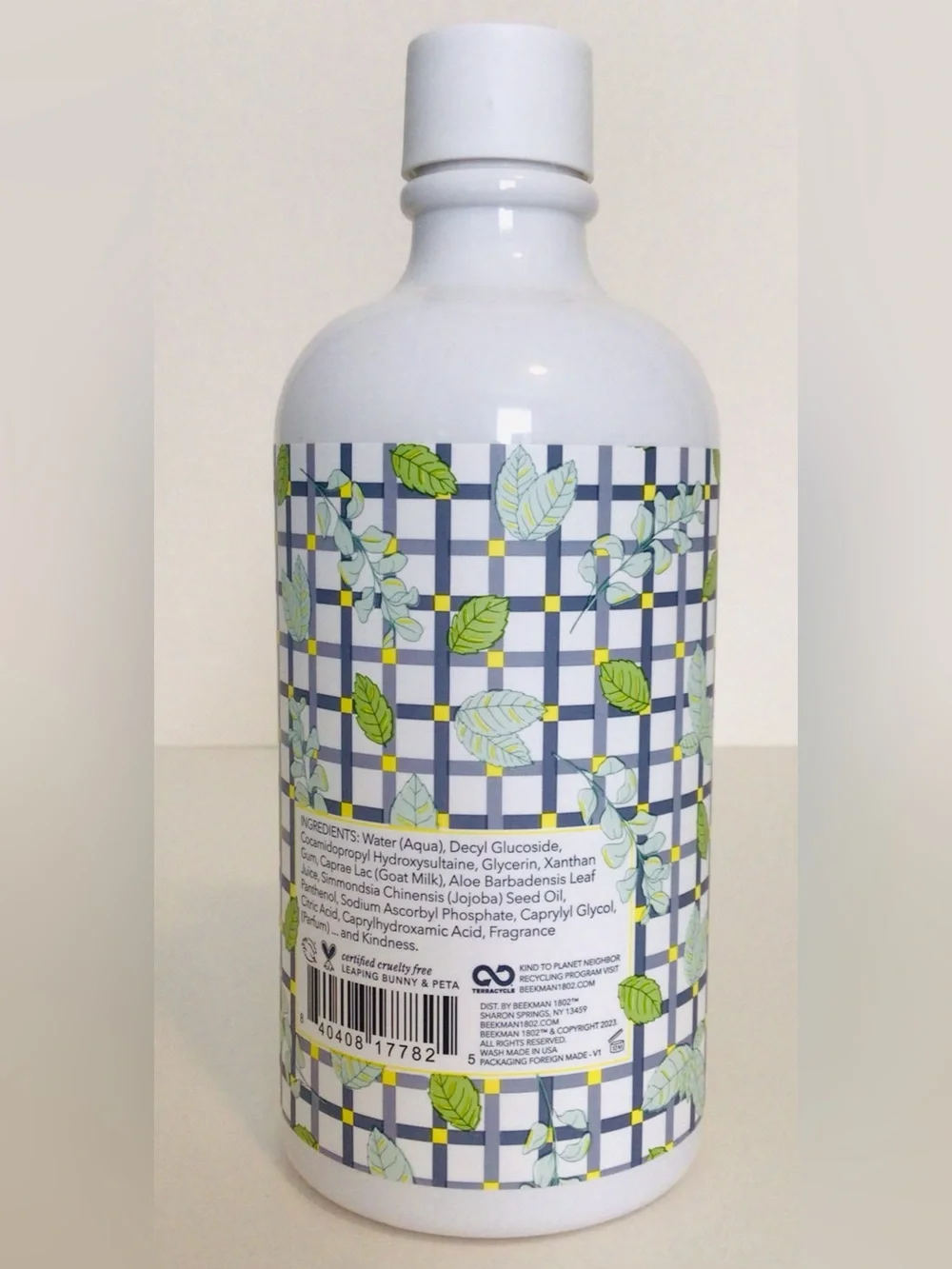 Beekman 1802 GLACIAL MINT & EUCALYPTUS Hand & Body Wash 12.5 Oz w/Pump SEALED